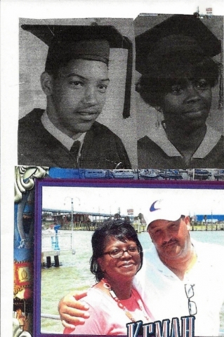 Above: Lavern and Laura Simmons Roquemore in 1968 and 1970 Graduation Photo.  Below: On vacation at Kemah Park in Houston, Texas