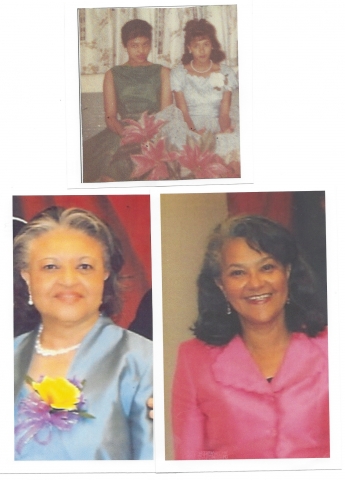 Above (Left to Right) Mary Cooper and Gwen Knighten Smith ready & waiting for their dates for the Freshman Ball in 1962.Below Mary & Gwen at 2010 Class Reunion.