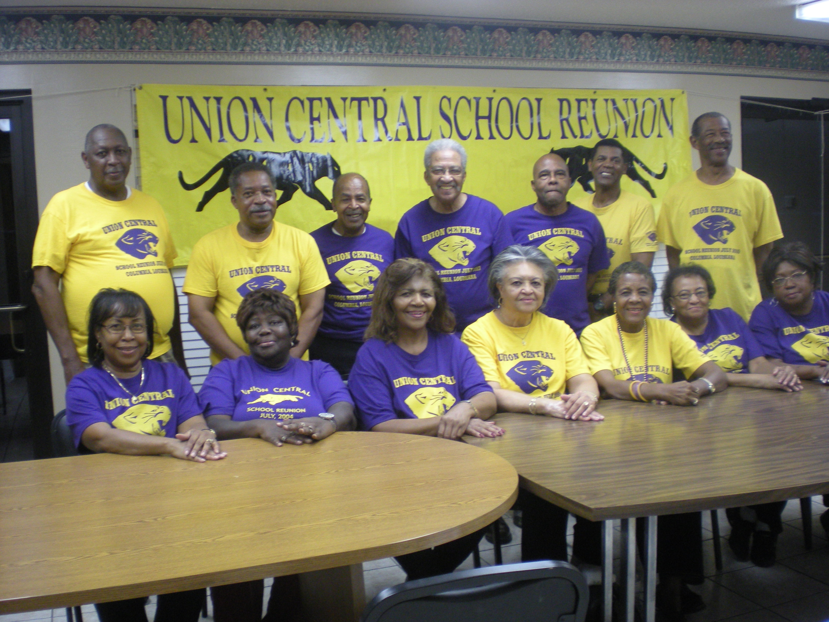 Seated Left to Right:
Dorothy Gray Hearns, Hazel White Holland, Roberta Fegans Gilbert, Mary Cooper, Betty Williams Robinson, Carolyn Stewart Daniels, Octavia Haynes: Standing Left to Right: Louis Haynes, Charles Hearns, Glen Knighten, Edward Gibson, Joh